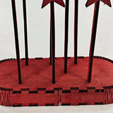 Maxbell Star Nativity Scene Wooden Backdrop Christmas Decoration for Church Holiday