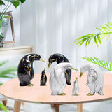 Maxbell 3x Nordic Penguin Statue Figurine Craft Art Works for Desktop Bookcase Decor Black