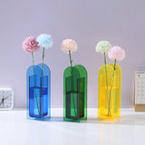 Maxbell Plant Planter Flowerpot Living Room Farmhouse Decors Acrylic Flower Vase Yellow