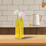 Maxbell Plant Planter Flowerpot Living Room Farmhouse Decors Acrylic Flower Vase Yellow