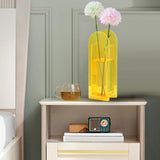 Maxbell Plant Planter Flowerpot Living Room Farmhouse Decors Acrylic Flower Vase Yellow