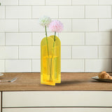 Maxbell Plant Planter Flowerpot Living Room Farmhouse Decors Acrylic Flower Vase Yellow