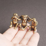 Maxbell Monkey Ornament Figurines Accessories Living Room Handmade Copper