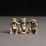 Maxbell Monkey Ornament Figurines Accessories Living Room Handmade Copper