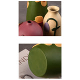 Maxbell Ceramic Flower Vase Planter Bottle Tabletop Creative Centerpieces Red