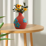 Maxbell Ceramic Flower Vase Planter Bottle Tabletop Creative Centerpieces Red