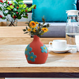 Maxbell Ceramic Flower Vase Planter Bottle Tabletop Creative Centerpieces Red