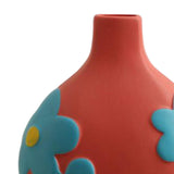 Maxbell Ceramic Flower Vase Planter Bottle Tabletop Creative Centerpieces Red