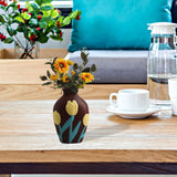 Maxbell Ceramic Flower Vase Planter Bottle Tabletop Creative Centerpieces Brown