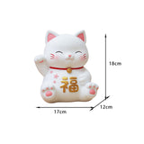 Maxbell Cat Figurine Piggy Bank Decorative for Chinese New Year Gift Home Decoration Style A