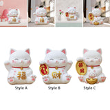 Maxbell Cat Figurine Piggy Bank Decorative for Chinese New Year Gift Home Decoration Style A