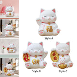 Maxbell Cat Figurine Piggy Bank Decorative for Chinese New Year Gift Home Decoration Style A