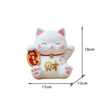 Maxbell Cat Figurine Piggy Bank Decorative for Chinese New Year Gift Home Decoration Style B