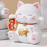 Maxbell Cat Figurine Piggy Bank Decorative for Chinese New Year Gift Home Decoration Style B