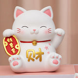 Maxbell Cat Figurine Piggy Bank Decorative for Chinese New Year Gift Home Decoration Style B