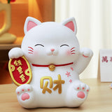 Maxbell Cat Figurine Piggy Bank Decorative for Chinese New Year Gift Home Decoration Style B
