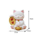 Maxbell Cat Figurine Piggy Bank Decorative for Chinese New Year Gift Home Decoration Style C