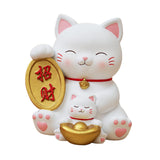 Maxbell Cat Figurine Piggy Bank Decorative for Chinese New Year Gift Home Decoration Style C