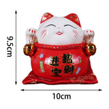Maxbell Creative Lucky Cat Piggy Bank Animal Statue for Table Centerpiece Office StyleA