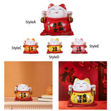 Maxbell Creative Lucky Cat Piggy Bank Animal Statue for Table Centerpiece Office StyleA