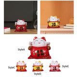 Maxbell Creative Lucky Cat Piggy Bank Animal Statue for Table Centerpiece Office StyleA