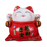 Maxbell Creative Lucky Cat Piggy Bank Animal Statue for Table Centerpiece Office StyleA