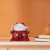 Maxbell Creative Lucky Cat Piggy Bank Animal Statue for Table Centerpiece Office StyleA