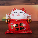 Maxbell Creative Lucky Cat Piggy Bank Animal Statue for Table Centerpiece Office StyleA