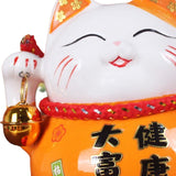 Maxbell Creative Lucky Cat Piggy Bank Animal Statue for Table Centerpiece Office StyleC