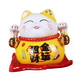 Maxbell Creative Lucky Cat Piggy Bank Animal Statue for Table Centerpiece Office StyleD