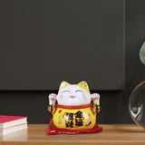 Maxbell Creative Lucky Cat Piggy Bank Animal Statue for Table Centerpiece Office StyleD