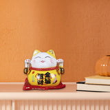 Maxbell Creative Lucky Cat Piggy Bank Animal Statue for Table Centerpiece Office StyleD