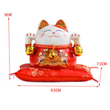 Maxbell Chinese Style Lucky Cat Money Bank Saving Box for Office Home Decorations Red