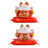 Maxbell Chinese Style Lucky Cat Money Bank Saving Box for Office Home Decorations Red