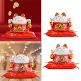 Maxbell Chinese Style Lucky Cat Money Bank Saving Box for Office Home Decorations Red