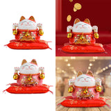 Maxbell Chinese Style Lucky Cat Money Bank Saving Box for Office Home Decorations Red