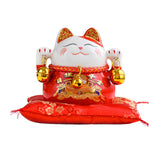Maxbell Chinese Style Lucky Cat Money Bank Saving Box for Office Home Decorations Red