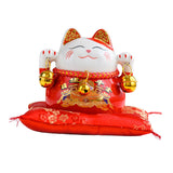 Maxbell Chinese Style Lucky Cat Money Bank Saving Box for Office Home Decorations Red