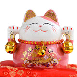 Maxbell Chinese Style Lucky Cat Money Bank Saving Box for Office Home Decorations Pink