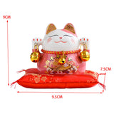 Maxbell Chinese Style Lucky Cat Money Bank Saving Box for Office Home Decorations Pink