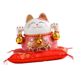 Maxbell Chinese Style Lucky Cat Money Bank Saving Box for Office Home Decorations Pink