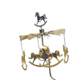 Maxbell Metal Candle Holder Carousel Tray Decorations Rotating Candlestick for Home Aureate