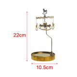 Maxbell Metal Candle Holder Carousel Tray Decorations Rotating Candlestick for Home Aureate