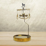Maxbell Metal Candle Holder Carousel Tray Decorations Rotating Candlestick for Home Aureate