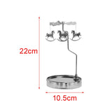 Maxbell Metal Candle Holder Carousel Tray Decorations Rotating Candlestick for Home Argent