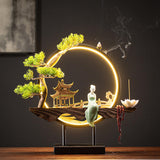Maxbell Backflow Incense Burner Incense Cones Holder Statue for Bedroom Decorations