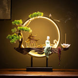 Maxbell Backflow Incense Burner Incense Cones Holder Statue for Bedroom Decorations