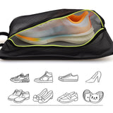 Maxbell Shoe Bag Zipper Camping Carrier for Travel Organizer Lightweight Storage black
