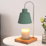 Maxbell Electric Candle Warmer Fragrance Wooden Base for Desk Living Room Yoga Green