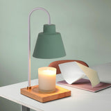 Maxbell Electric Candle Warmer Fragrance Wooden Base for Desk Living Room Yoga Green